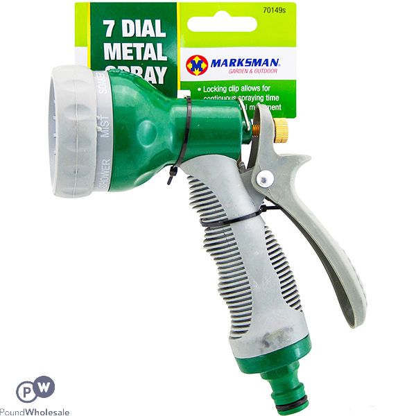 Marksman 7 Dial Metal Garden Hose Spray Gun