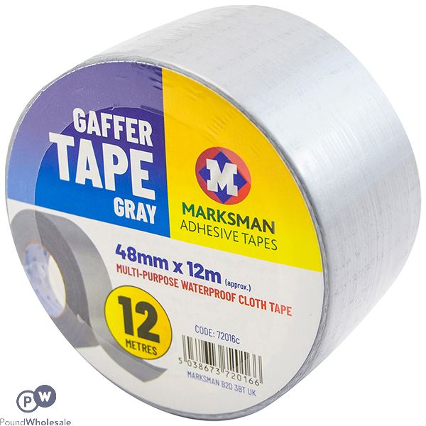 Marksman Grey Gaffer Duct Tape 48mm X 12m