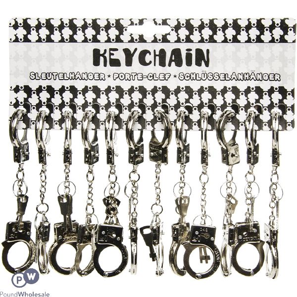 Keychain Handcuffs 12cm Strip 12pc