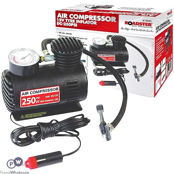 Roadster 12V Tyre Inflator Dc-250PSI Air Compressor