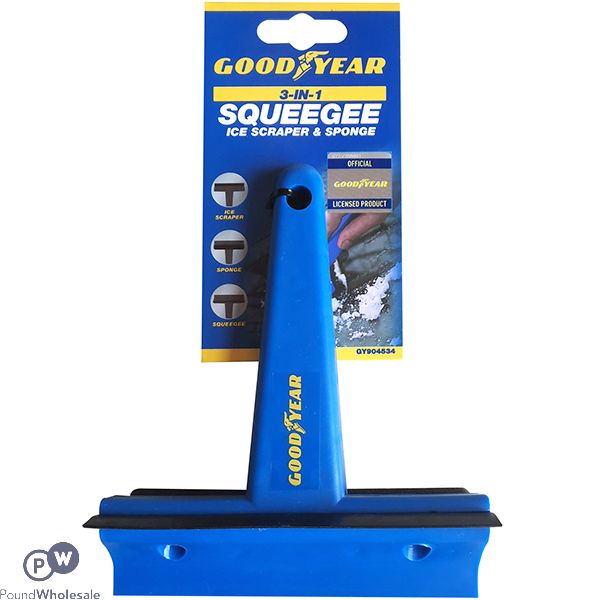 Goodyear 3-In-1 Squeegee Ice Scraper & Sponge