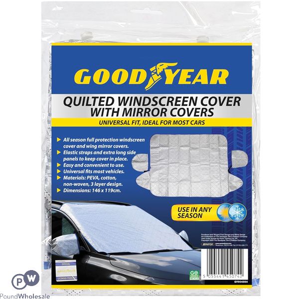 Goodyear Universal All Season Quilted Windscreen Cover 146cm X 119cm