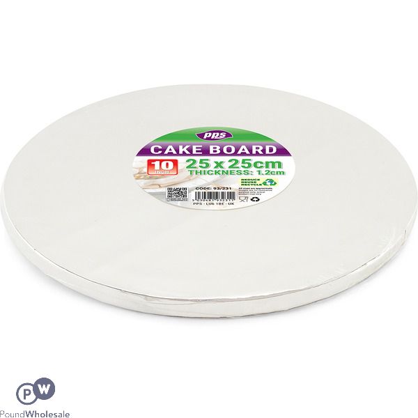 Baking Round Cake Board 25cm X 1.2cm