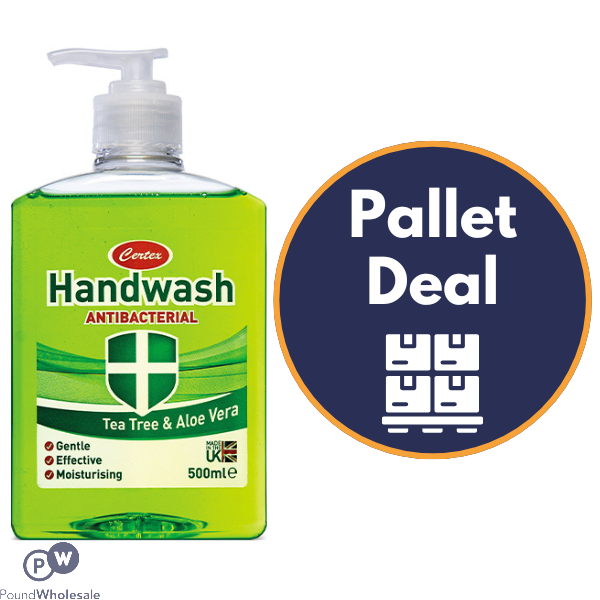 CERTEX TEA TREE & ALOE VERA ANTIBACTERIAL HANDWASH 500ML PALLET DEAL