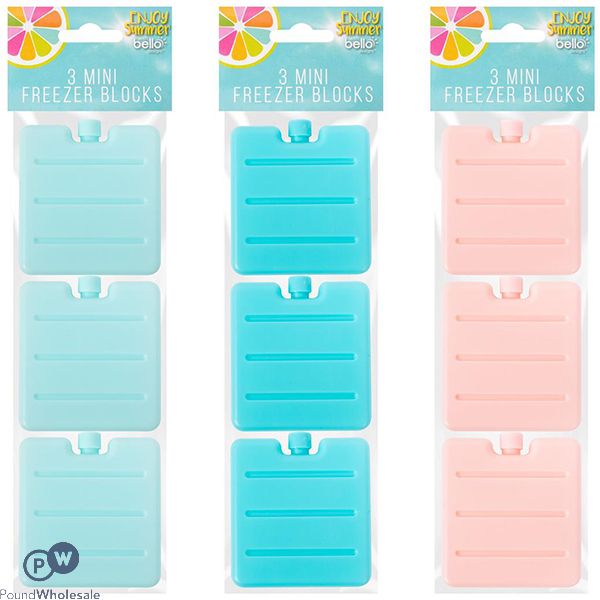 Bello Mini Freezer Blocks Assorted Colours 3 Packs