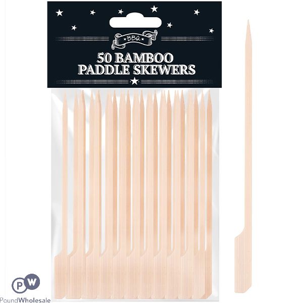 Bbq Bamboo Paddle Skewers 12cm 50 Pack