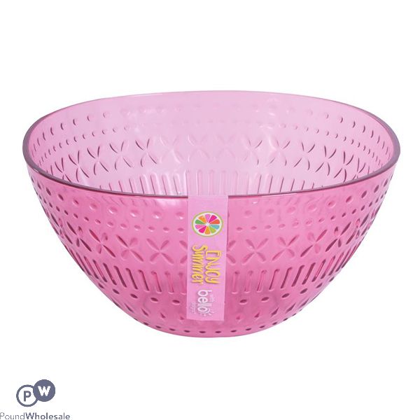 Bello Plastic Pink Aztec Small Bowl 600ml