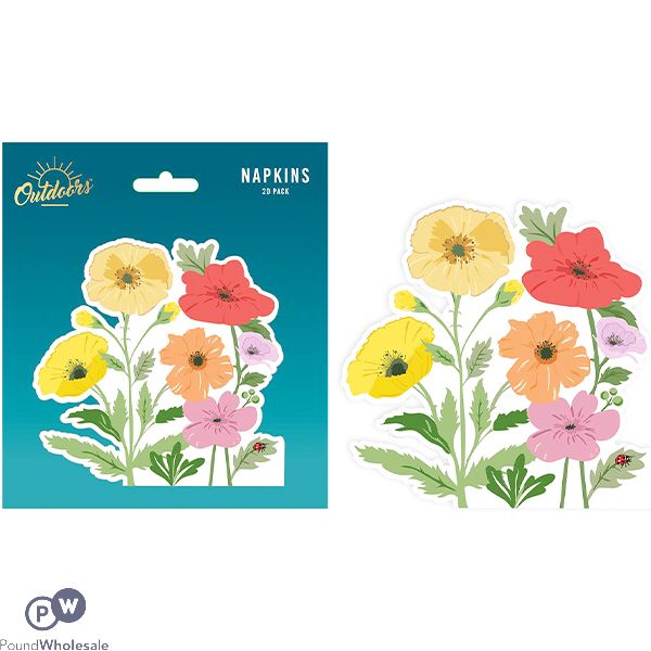 Bello Cut Out Floral Paper Napkins 20 Pack