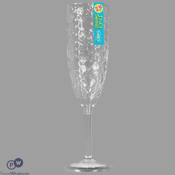 Bello Plastic Dimple Champagne Glass 220ml