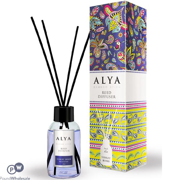 Alya Bamboo Stick Violet Bomb Reed Diffuser 100ml