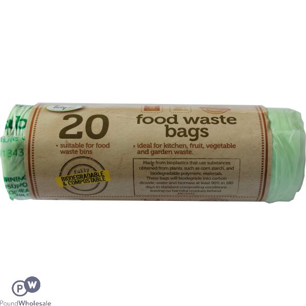 Tidyz 20 Biodegradable Food Waste Bags 5l