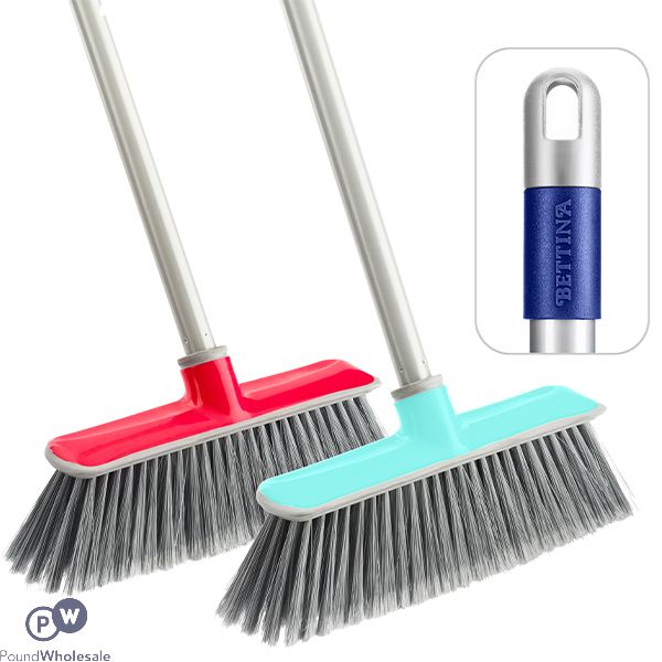 Bi-Injection Push Broom With Handle Assorted