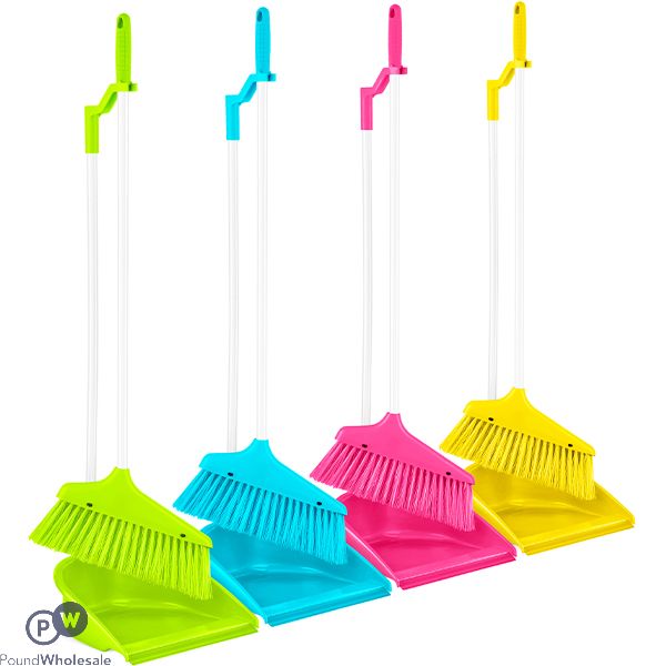 Upright Dustpan And Brush Assorted Colours
