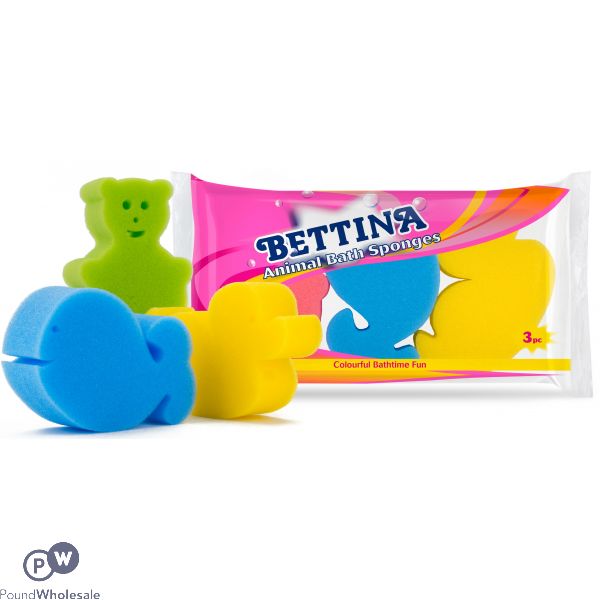 Bettina Multipack Fun Animal Sponges 3 Pack