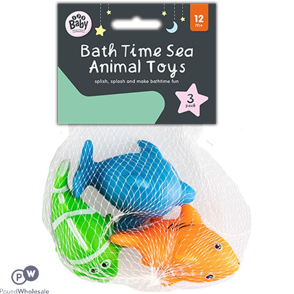 Rub A Dub Bathtime Sea Animal Bath Toys 3 Pack