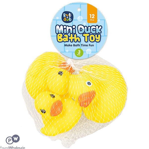 Rub A Dub Mini Duck Bath Toy 3 Pack