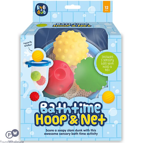 Rub A Dub Bathtime Basketball Hoop & Net Play Set