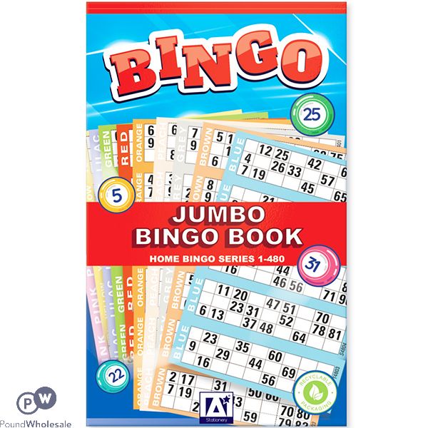 Jumbo Bingo Book 1-480 Tickets