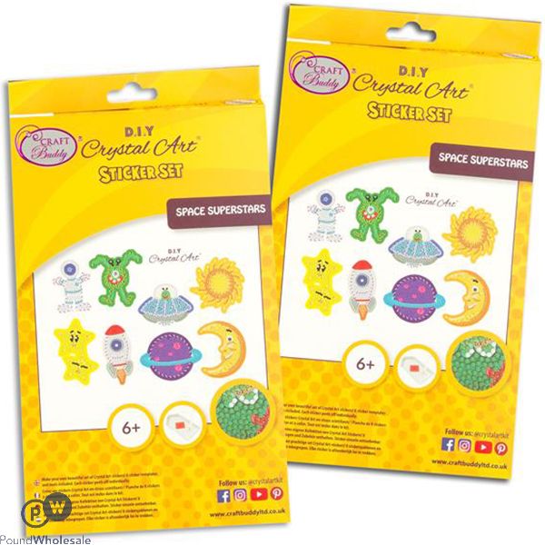 Craft Buddy Diy Crystal Art Space Superstars Sticker Set