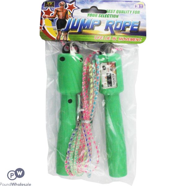 Skipping Rope With Counter Plastic Multicoloured Rope