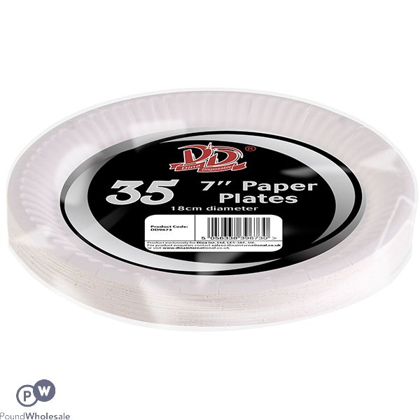 Deluxe Disposable 7" Paper Plates 35 Pack