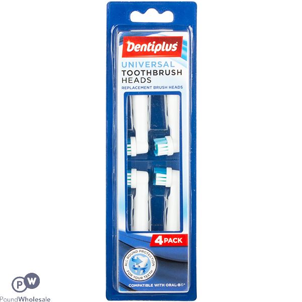 Dentiplus Universal Toothbrush Heads 4 Pack