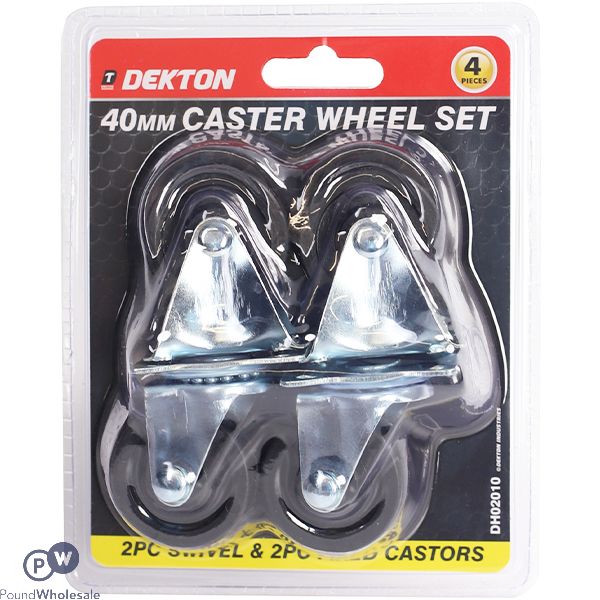 Dekton 40mm Castor Wheel Set 4pc