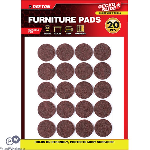 Dekton Gecko Slide Furniture Pads 20pc