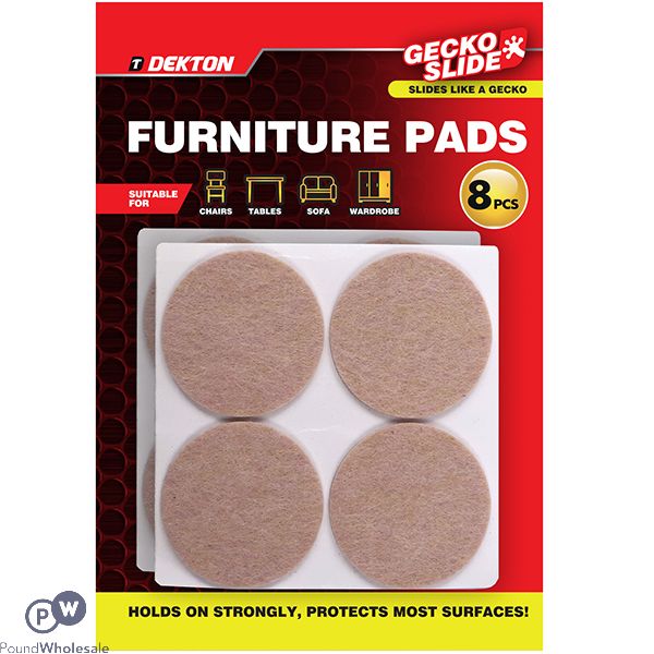 Dekton Gecko Slide Furniture Pads 8 Pack