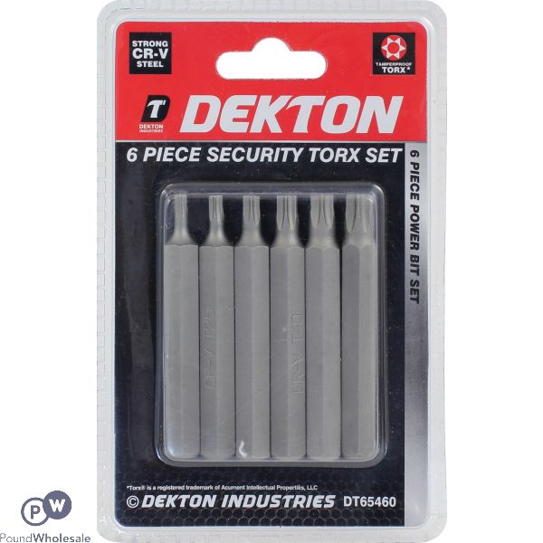 Dekton 6 Piece Security Torx Set