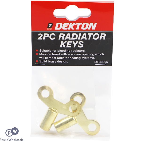 Dekton Solid Brass Radiator Keys 2 Pack