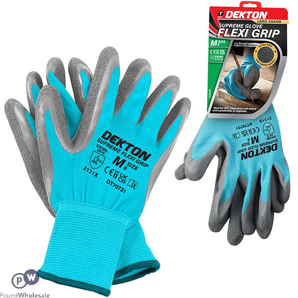 Dekton Latex-coated Flexi Grip Supreme Work Gloves Medium