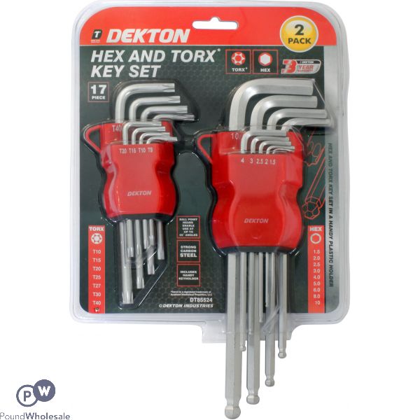 Dekton 2 Pack Hex And Torx Key 17pc Set