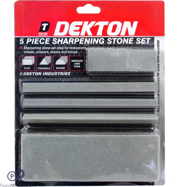 Dekton 5 Piece Sharpening Stone Set