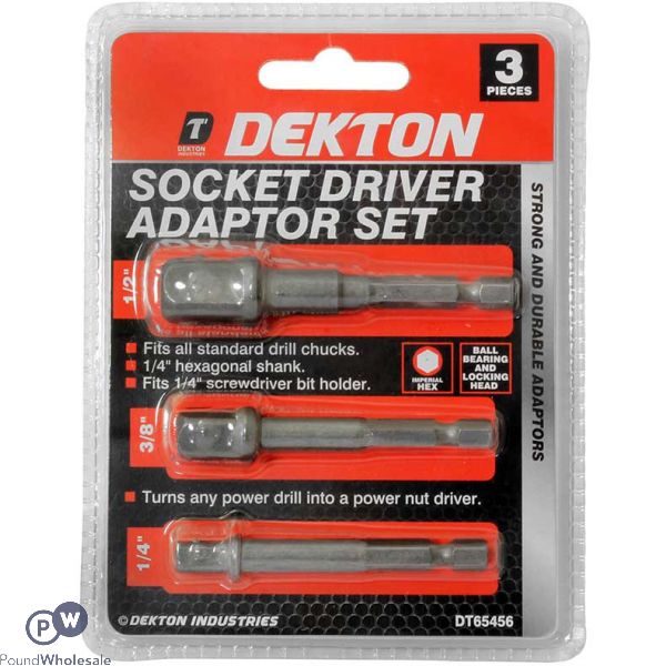 Dekton Socket Driver Adaptor Set 3pc