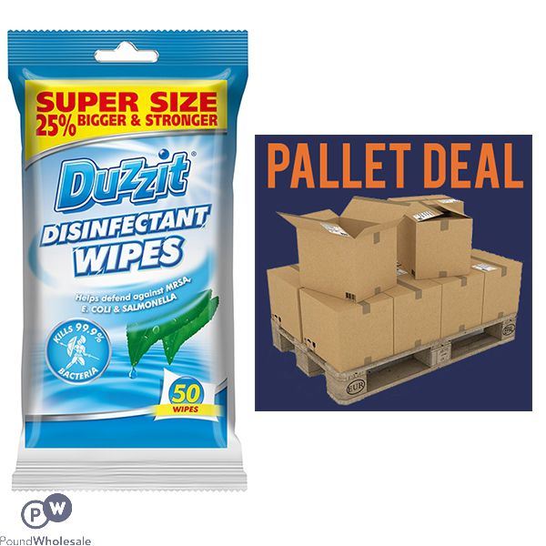 Duzzit Disinfectant Wipes 50 Pack Pallet Deal