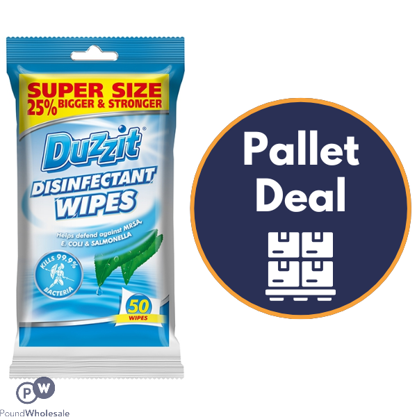 Duzzit Disinfectant Wipes 50 Pack Pallet Deal