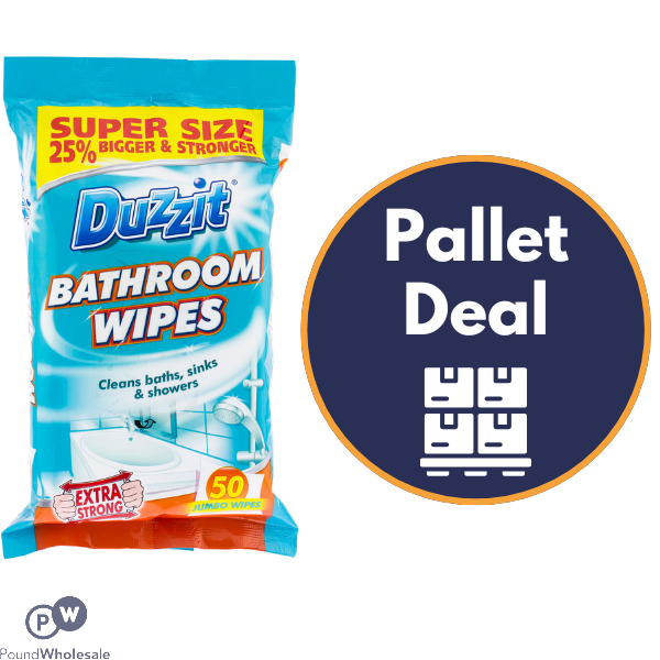 Duzzit Bathroom Cleaning Wipes 50 Pack Pallet Deal