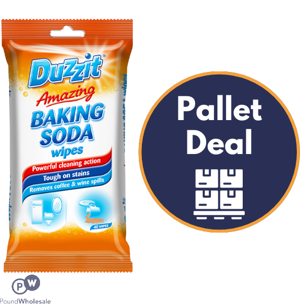 Duzzit Amazing Baking Soda Wipes 40 Pack Pallet Deal