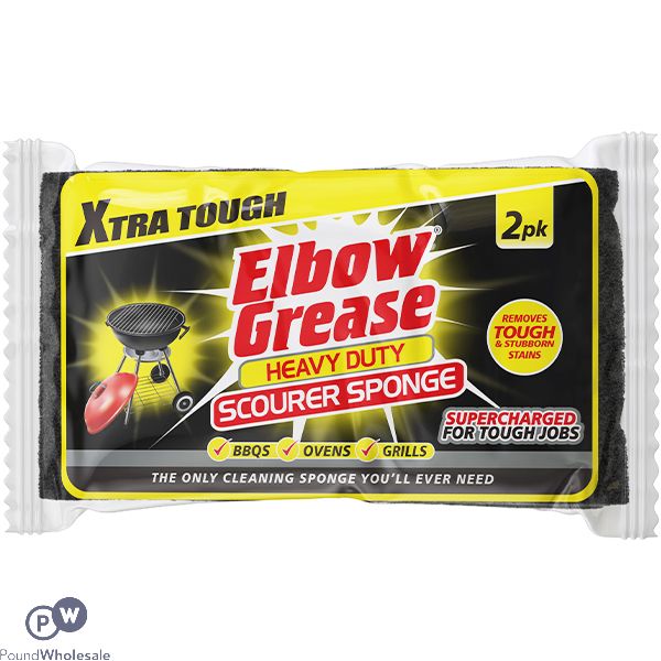 Elbow Grease Heavy Duty Scourer Sponge 2 Pack