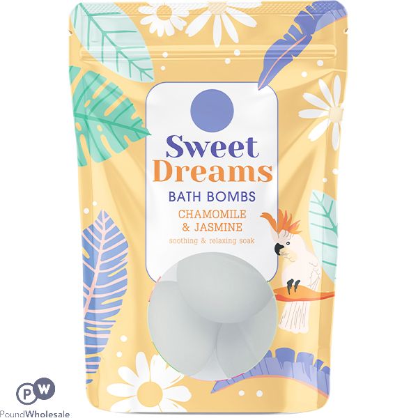 Elysium Spa Sweet Dreams Chamomile & Jasmine Bath Bombs 3 Pack