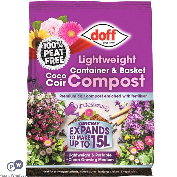 Doff Lightweight Container & Basket Compost 15l