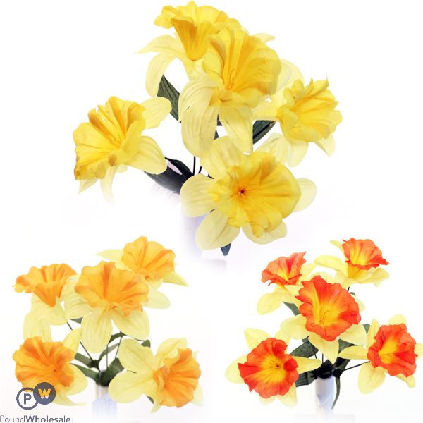 Daffodil Bush Artificial Flowers Assorted Colours