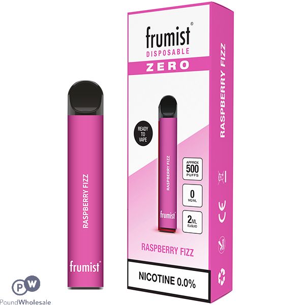 Frumist Zero Disposable Vape Pod Raspberry Fizz 0Mg