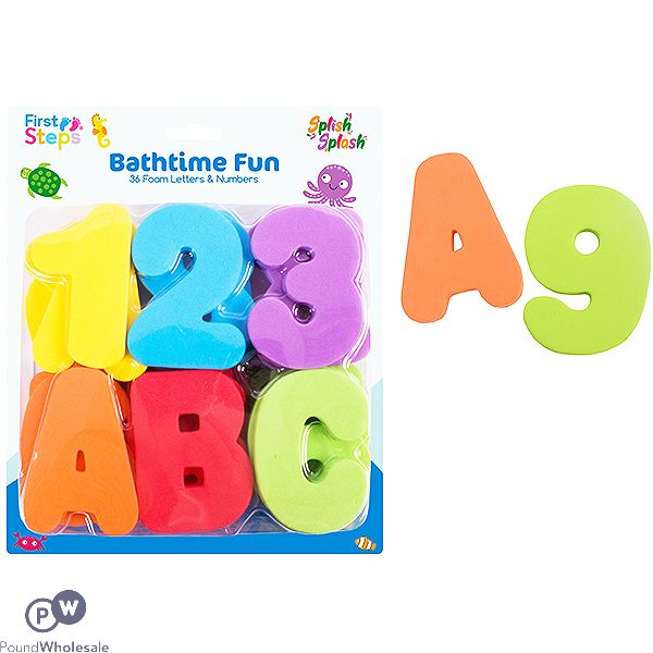 First Steps Bathtime Foam Letters & Numbers 36 Pack
