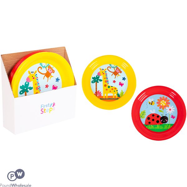 First Steps Kids PP Animal Lunch Plate 19.5cm Assorted CDU