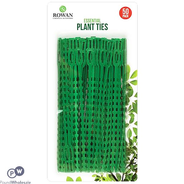 Rowan Essential Green Plant Ties 50 Pack
