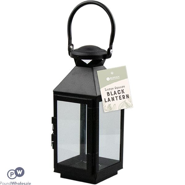 Rowan Large Square Black Lantern 35cm