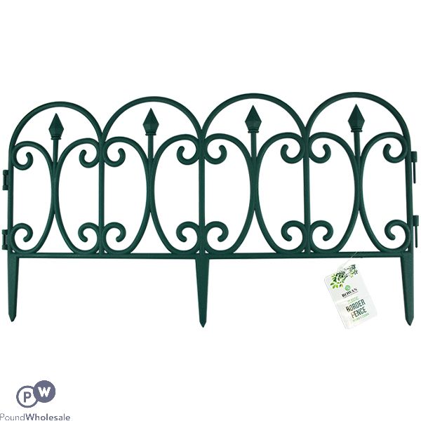 Rowan Green Garden Border Fence 60.5cm X 33cm