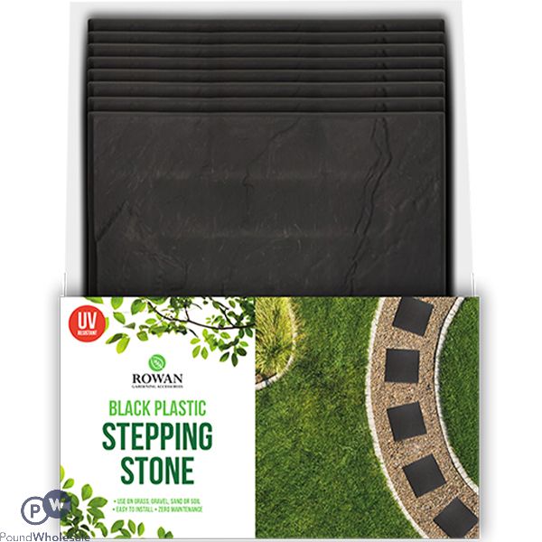 Rowan Black Plastic Stepping Stone 30cm CDU